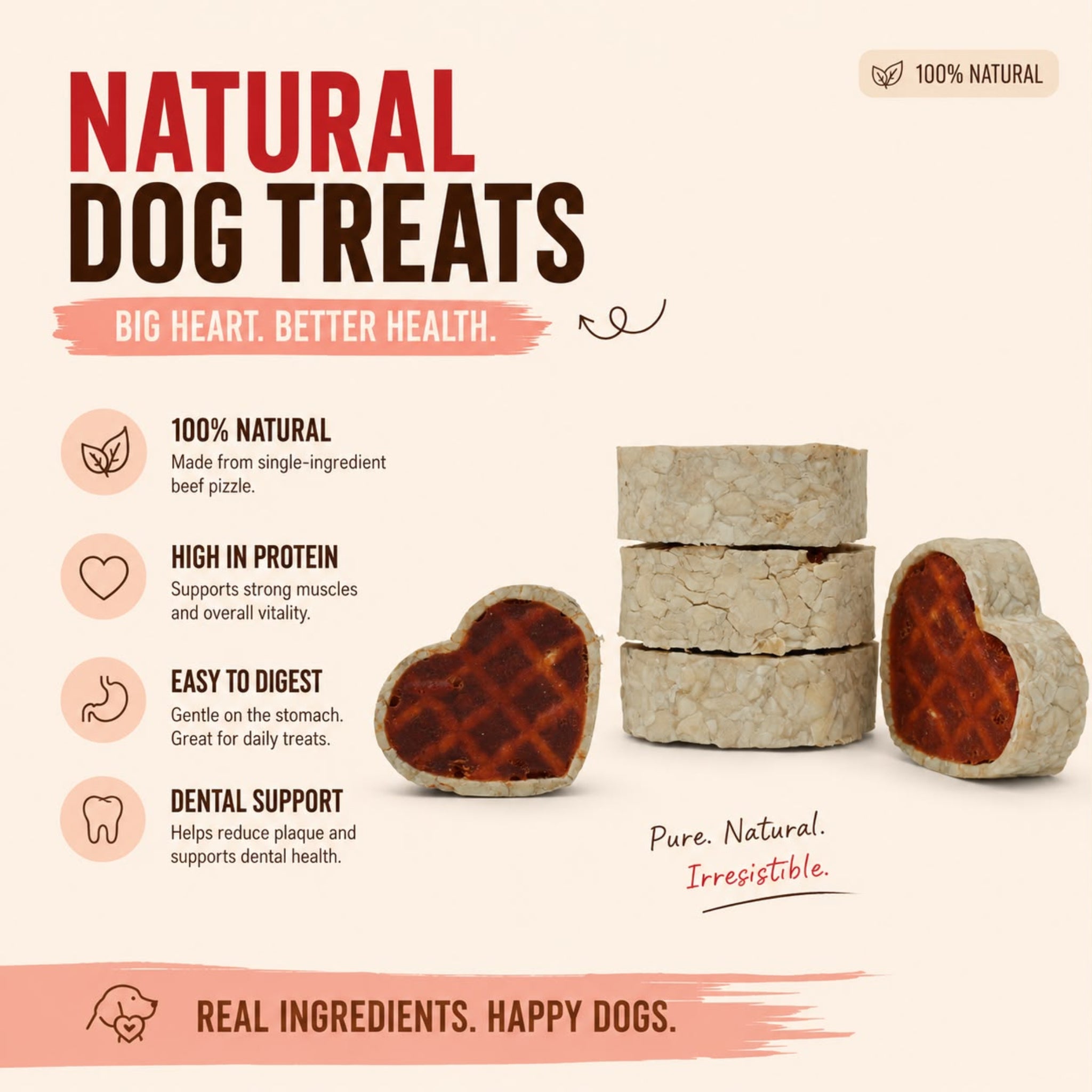 Heart Waffles with Chicken - 5 Pcs