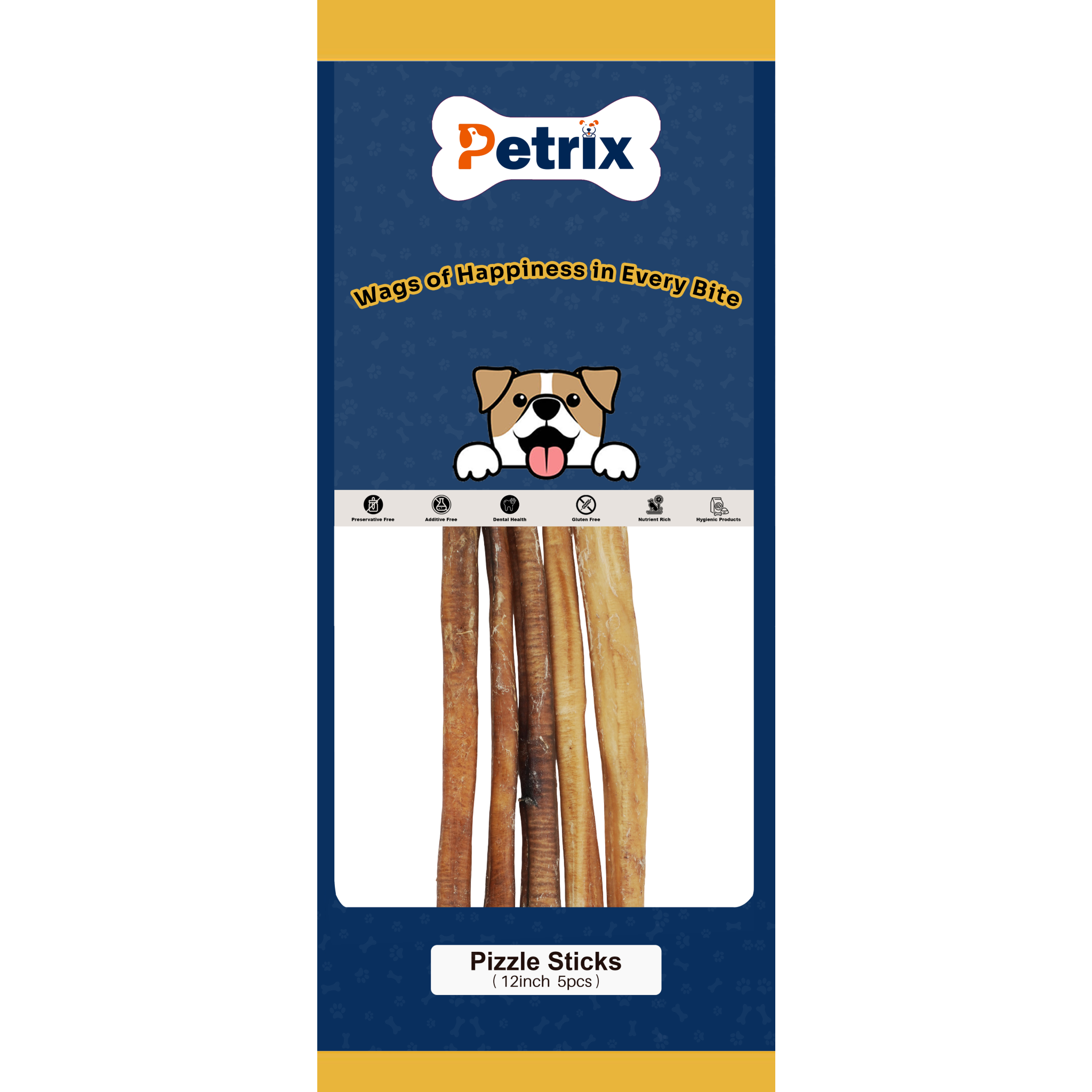 Pizzle Sticks 12" - 5 Pcs