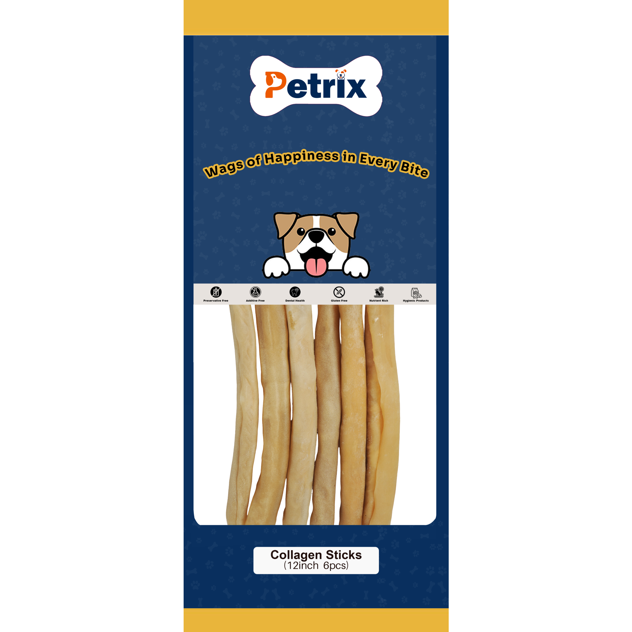 Collagen Sticks 12" - 6 Pcs