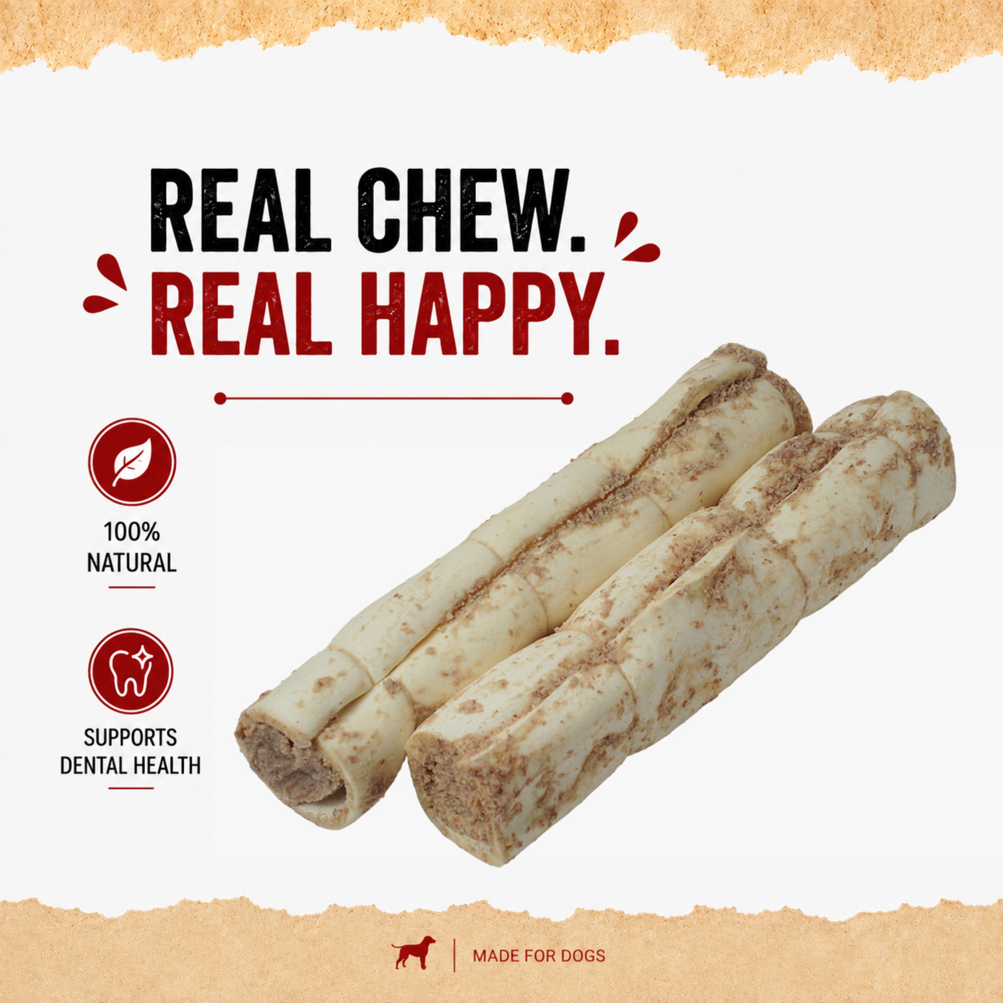 Large Cheek Roll Peanut - 2 Pcs