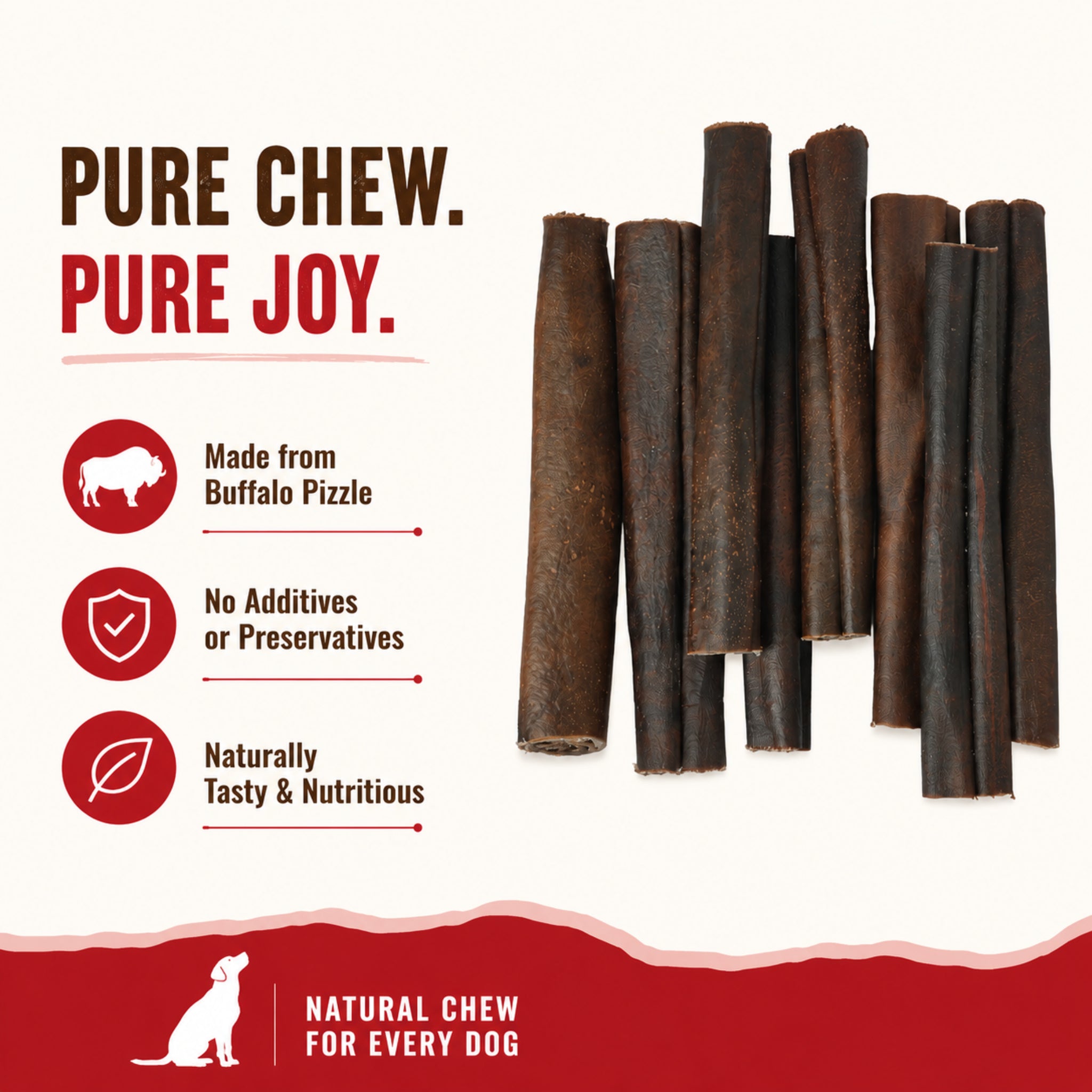 Natural Collagen Sticks 6" - 8 Pcs