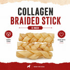 Natural Collagen Braided 6" - 3 Pcs