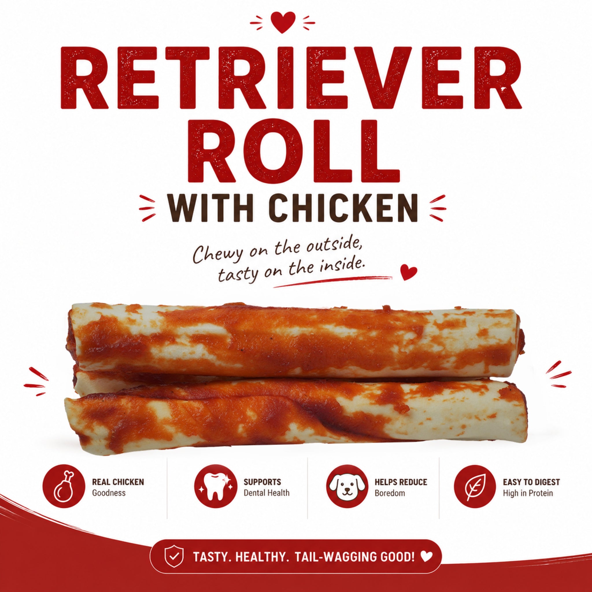 Retriever Rolls with Chicken - 3 Pcs