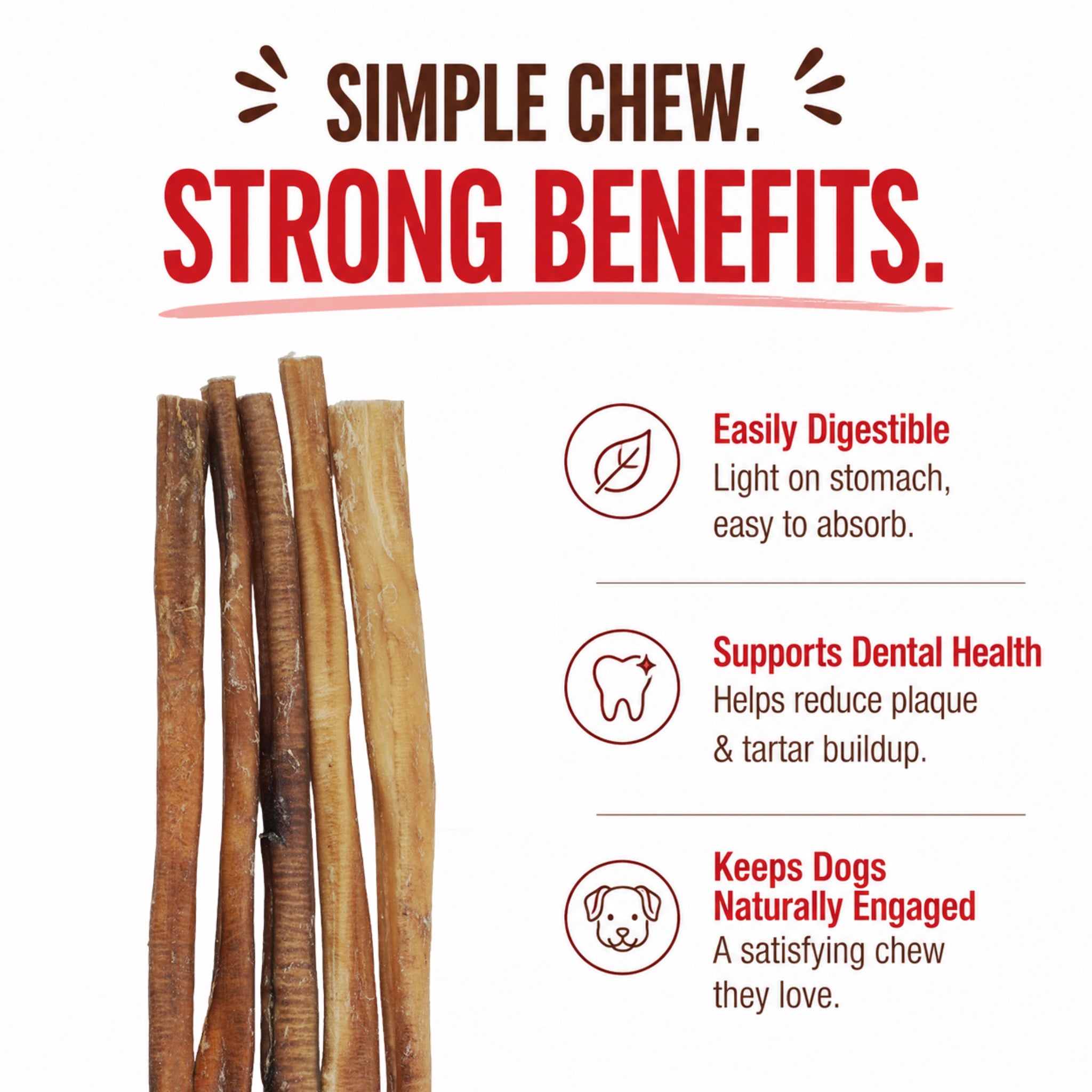 Pizzle Sticks 12" - 5 Pcs