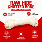 Knotted Bone White 9" - 1 Pcs