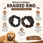 Natural Collagen Braided Rings - 2 Pcs