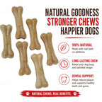 Press Bone Natural 4" - 6 Pcs