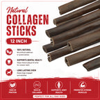 Natural Collagen Sticks 12" - 6 Pcs