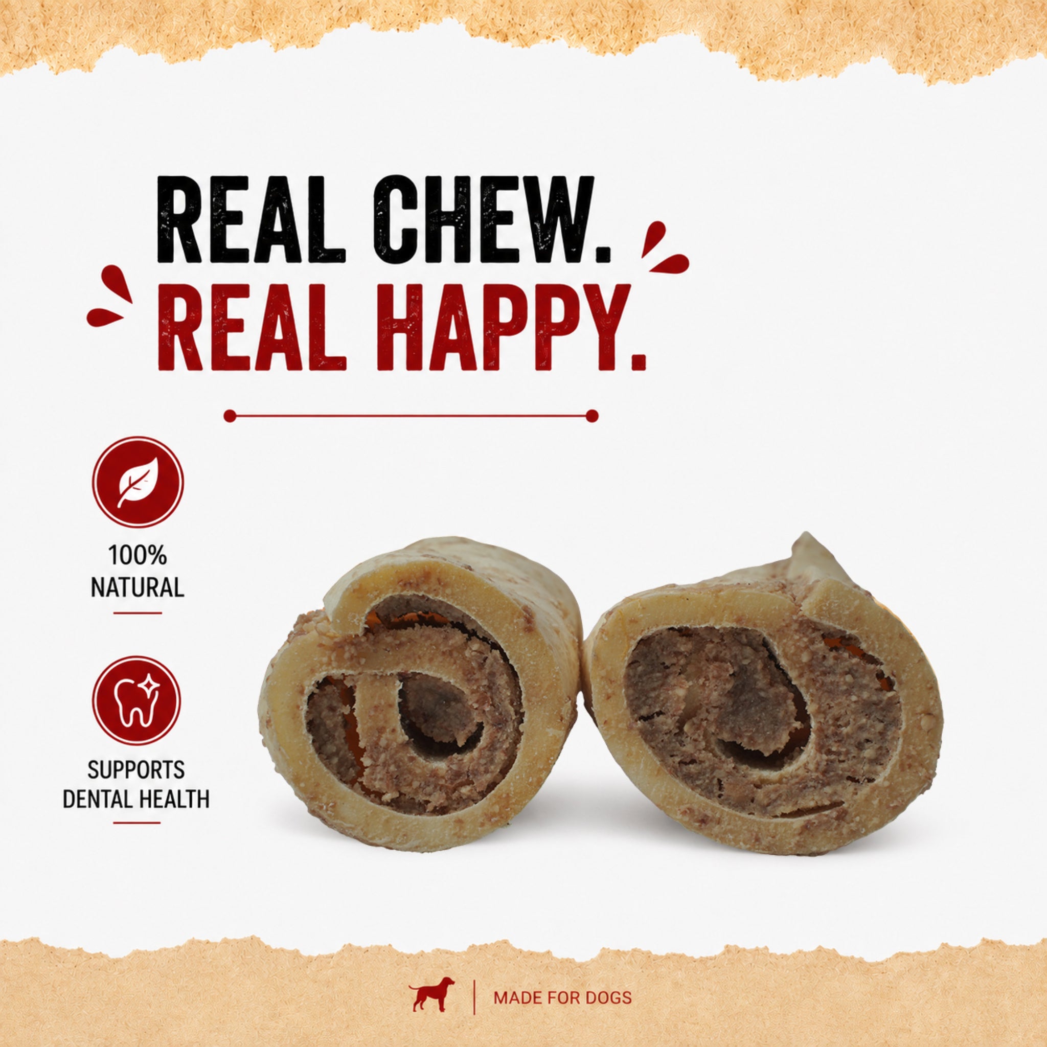 Small Cheek Rolls Peanut - 2 Pcs