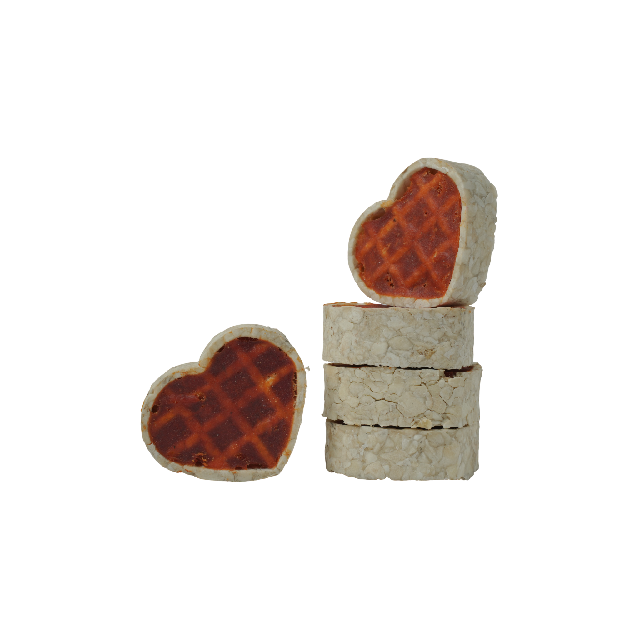 Heart Waffles with Chicken - 5 Pcs