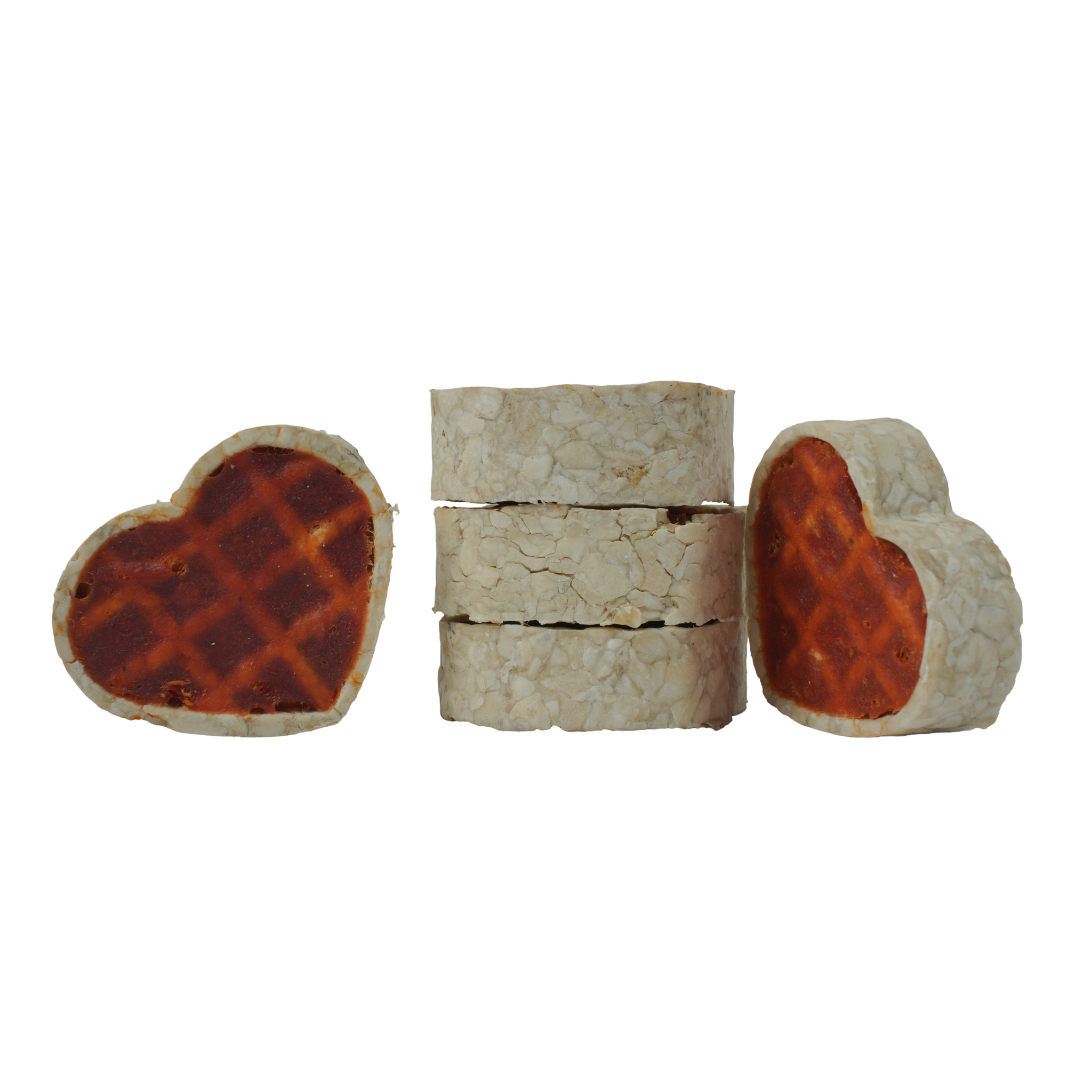 Heart Waffles with Chicken - 5 Pcs