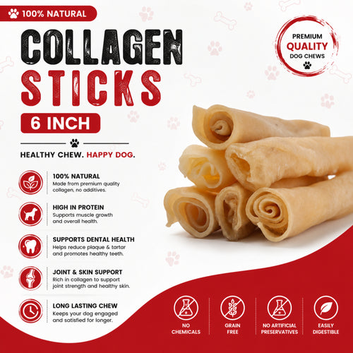 Collagen Sticks 6" - 6 Pcs