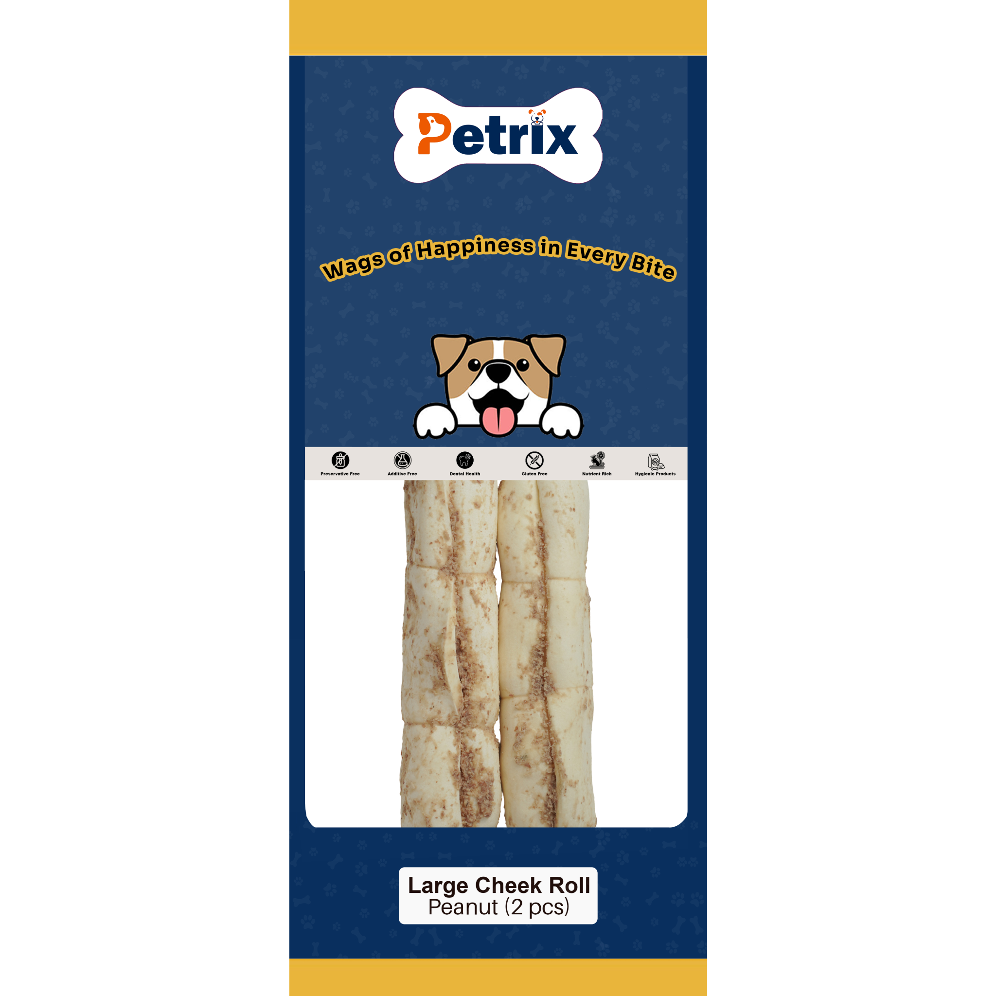 Large Cheek Roll Peanut - 2 Pcs