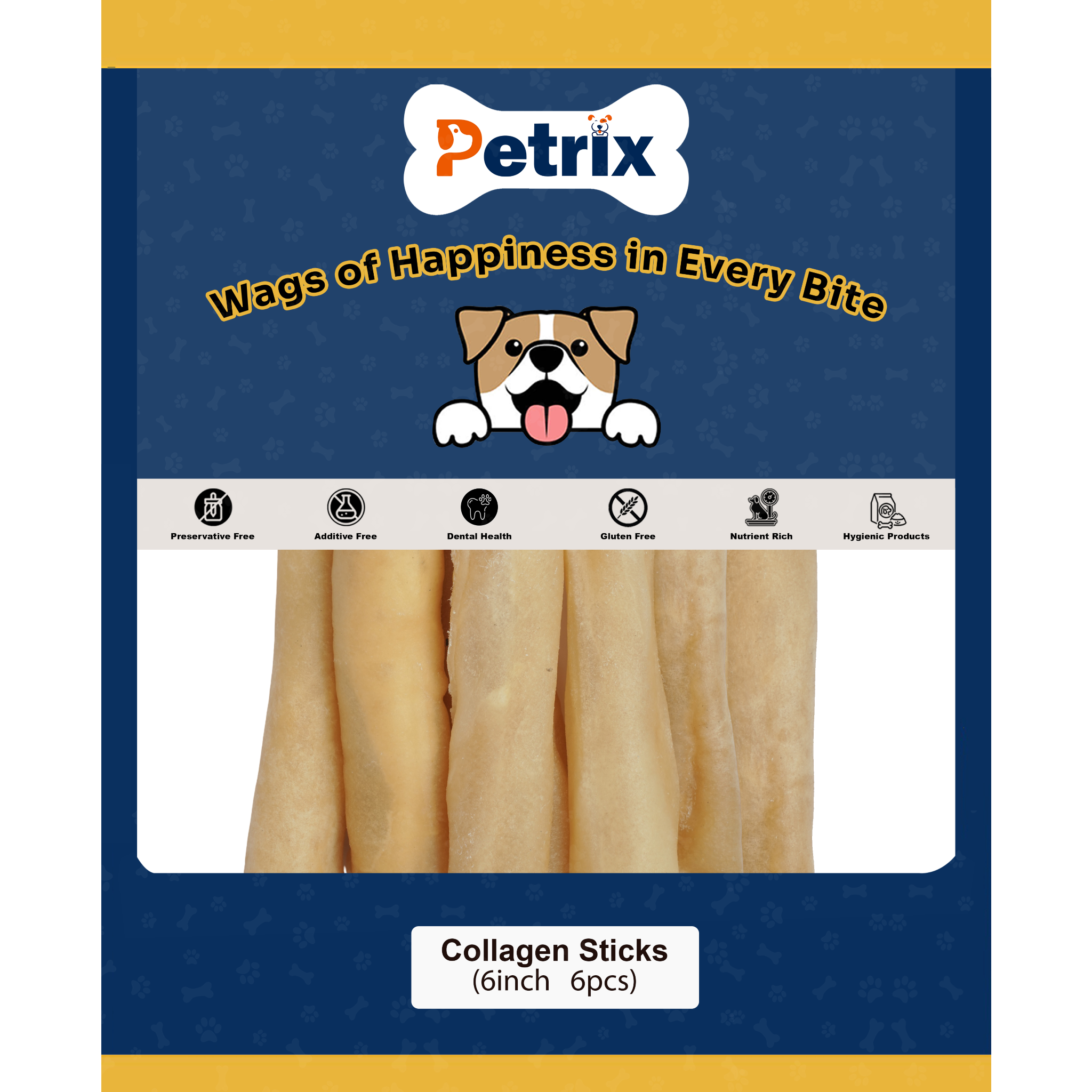 Collagen Sticks 6" - 6 Pcs