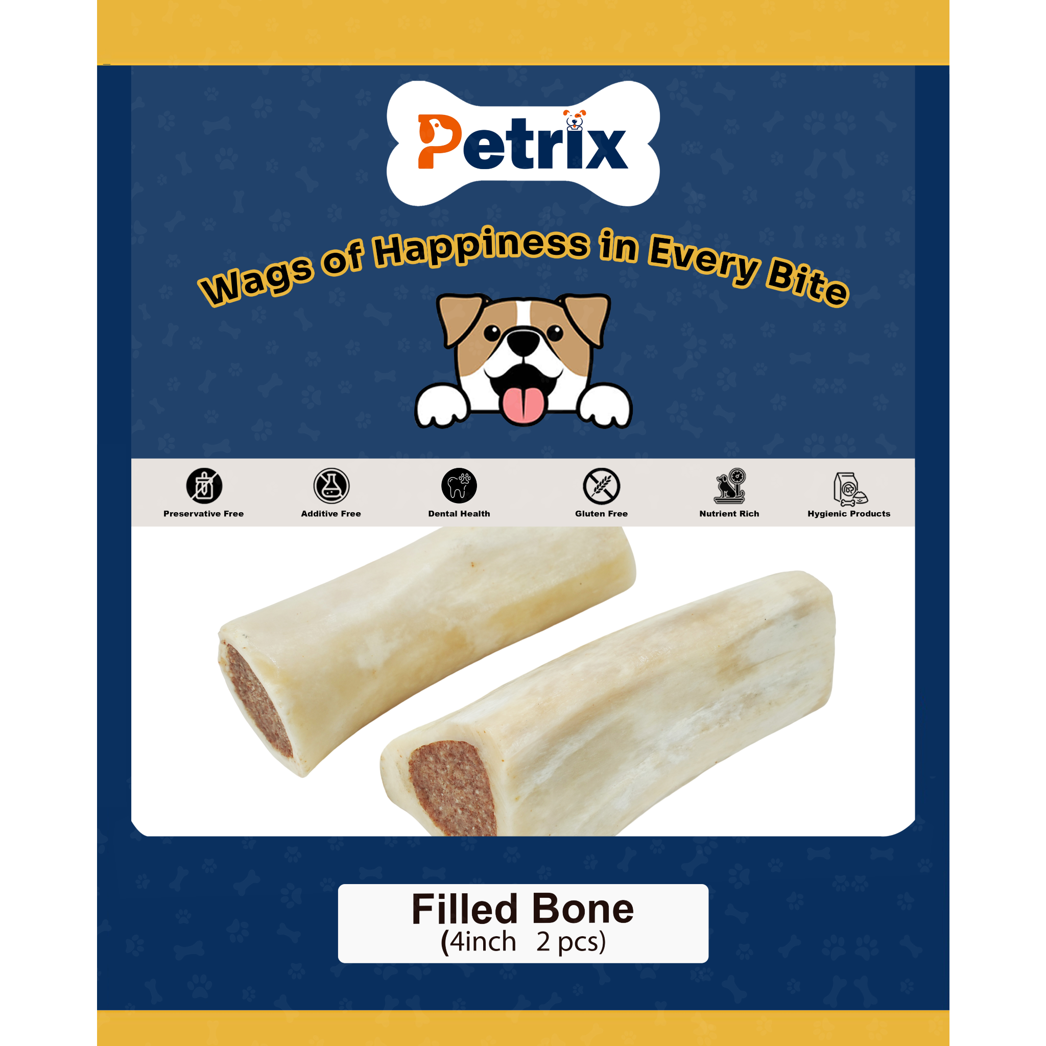 Filled Bones 4" - 2 Pcs