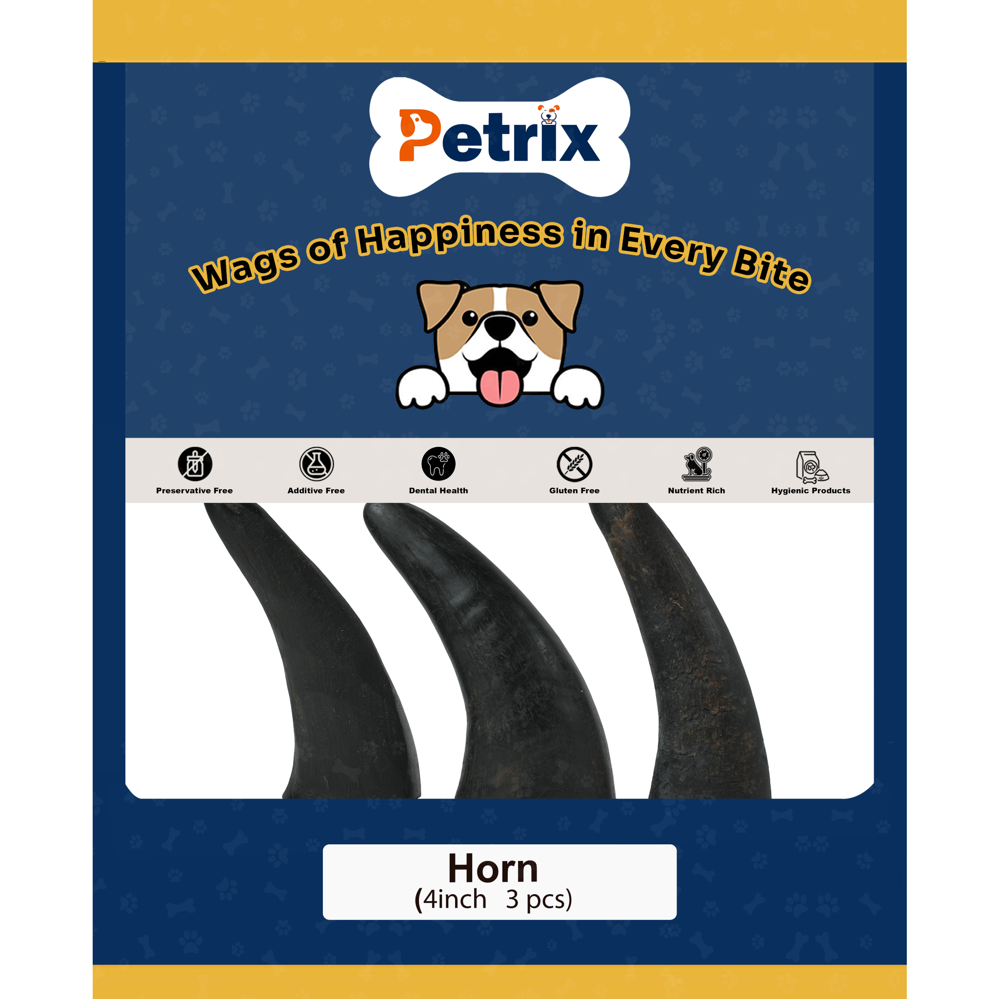 Horns 4" - 3 Pcs