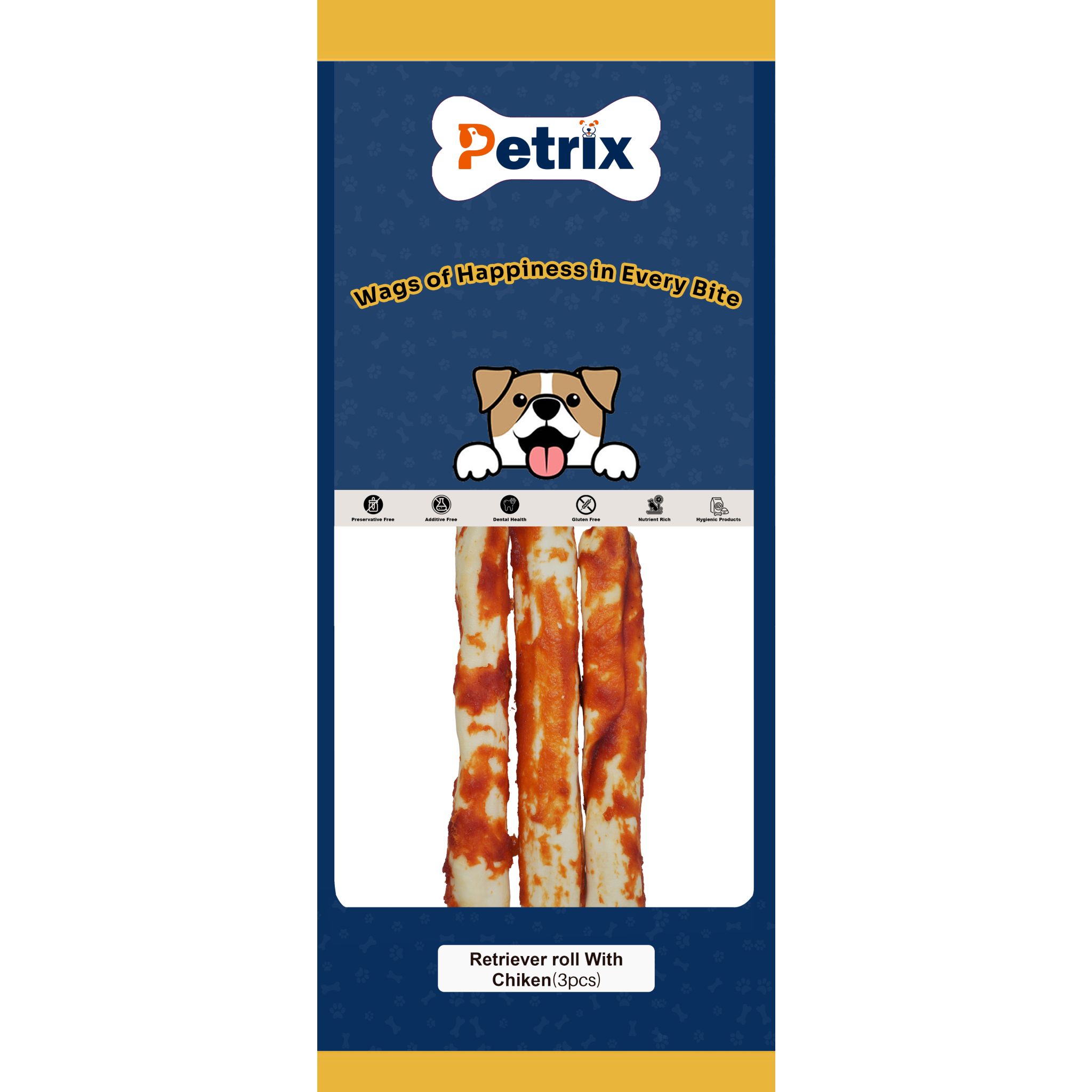 Retriever Rolls with Chicken - 3 Pcs