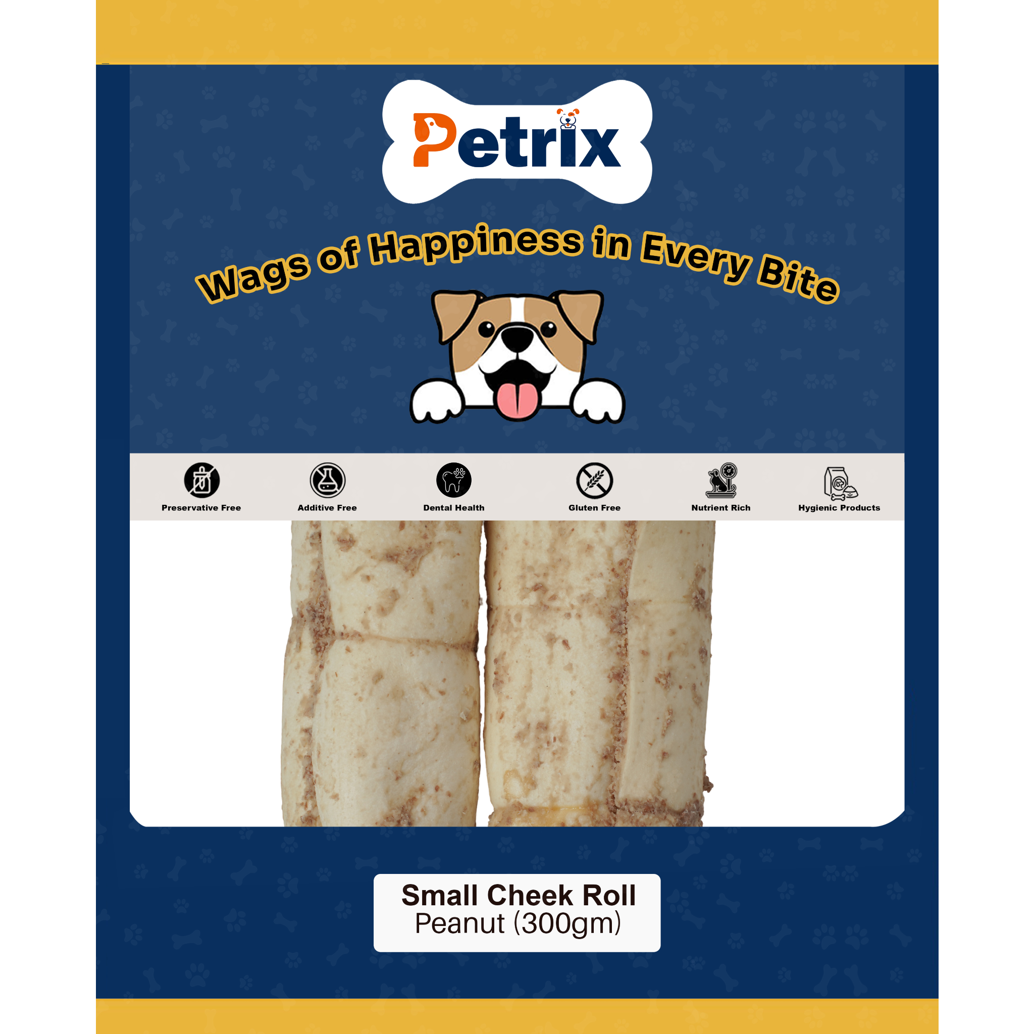 Small Cheek Rolls Peanut - 2 Pcs